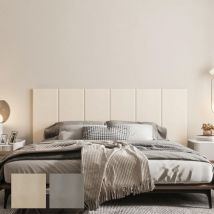 Cuscino da parete per letto singolo e matrimoniale, pannelli da parete imbottiti in pelle, confezione da 6 cuscini da parete 3D, autoadesivi,