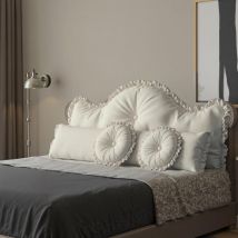 Vercart - Grand coussin pour tête de lit, coussin de lecture, coussin long pour dossier de canapé avec 1 coussin tour de cou et 2 coussins