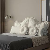 Vercart - Grande Cuscino Per Testiera Letto, Cuscino Da Lettura, Cuscino Lungo Per Lo Schienale Del Divano Con 1 Cuscino Arrotolabile Per Il Collo E 2