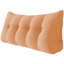 Großes Bettruhe Keilkissen, Lang Lesekissen, Dekoratives Kopfteilkissen, Dreieckiges Rückenkissen, Loungekissen für Tagesbett oder Couch, Kordsamt
