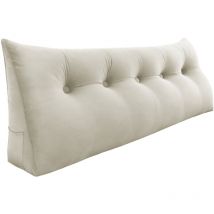 Grande cuscino a cuneo per il riposo a letto, cuscino lungo per la lettura, cuscino decorativo per la testiera, cuscino triangolare per la schiena,