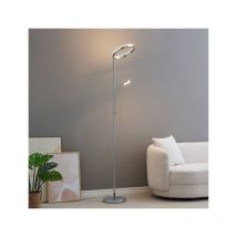 Kosilum - Verchromte Doppel led Stehlampe dimmbar - Pancho