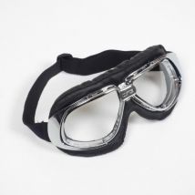 Verchromte Und Schwarze Fliegerbrille Stormer Retro-look, Vintage
