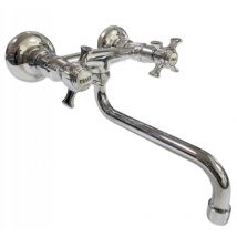 Verchromte Wand-Spültischarmatur Modell Chambord.