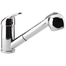 Verchromter Spültischmischer mit ausziehbarer Handbrause