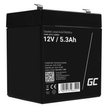 Verde Batteria di ricambio agm Gel 12V 5.3Ah Batteria ricaricabile al piombo sigillata senza manutenzione Batteria di ricambio per sistemi di allarme