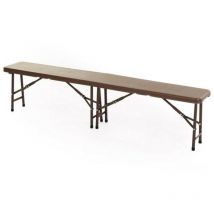 Banco plegable 183x28x44 cm. Marrón
