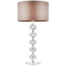 Endon - Verdone - 1 Light Table Lamp Crystal with Shade, B22