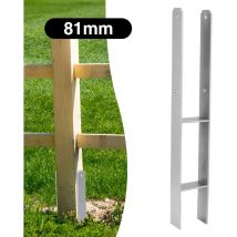 SWANEW Pfostenanker Pfostenhalter H-Träger Pfostenanker Pfostenschuhe für Carports Pfahlbauten Wildtürme Zäune Pergola 8 Stück 81MM