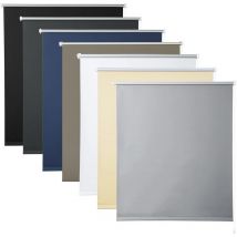 Woltu - Verdunklungsrollo ohne Bohren Grau, Thermorollo Klemmfix Fensterrollo Seitenzugrollo easyfix Verdunkelung Rollos Sichtschutz und Sonnenchutz,