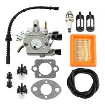 Vergaser-Set für stihl FS120 FS120R BT120 BT120C FS200 FS200R SP200 FS250 FS250R Freischneider, Dichtung + Luftfilter und