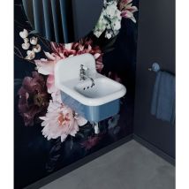 True Colors Lite - Lavabo in ceramica retrò 35 cm - Blu petrolio (Petrolio) - Design vintage ed elegante