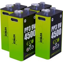 Li-Ion-Akku Loop Energy 9 v- Block, 4er Pack - Verico