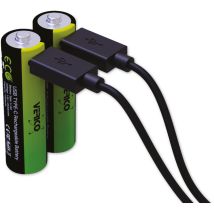 Verico - Liion-akku Loop Energy Aa, Mit Usb-c Buchse, 2er Pack