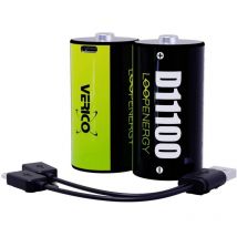 Verico LoopEnergy Batteria ricaricabile Torcia (D) Li-Ion 7400 mAh 1.5 V 2 pz.