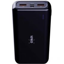 Power Pro pd Powerbank (batterie supplémentaire) 20000 mAh Power Delivery LiPo usb-a, usb-c noir - Verico