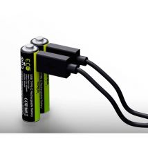 Verico - LoopEnergy Wiederaufladbare usb-c Batterie aaa 1,5V 900mWh (600mAh) Li-ION, Schnellladung Via usb-c Anschluss in ca. 2 Stunden (2X aaa)