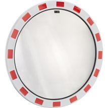 Verkehrsspiegel – 80 cm – Edelstahl – Reflexfolie Typ RA2 – TÜV-zertifiziert – Windlastgeprüft bis 12