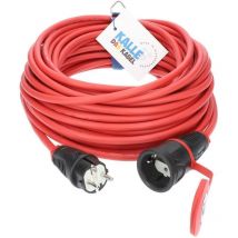 Kalle Das Kabel - Kalle Verlängerungskabel Schuko 1,5mm² Gummi Rot IP54 25 Meter