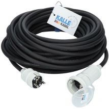 Kalle Das Kabel - Kalle Verlängerungskabel Schuko Colour 1,5mm² weiß IP44 50 Meter