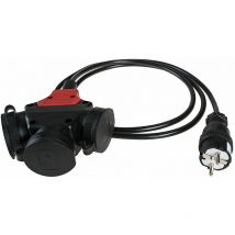 Solera - Dreifach-Antenne schwarzer Gummi mit 4,8mm Stecker und 2m Kabel t/tl. bipolar 5586cob