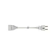 Perel Cable de extensión, H05VV-F 3G1.5, 3 m, 16 A/230 V, 3500 W, Tipo E/F, Schuko, para Uso Interior, PVC, Blanco