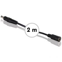 HQ-Power Verlängerungskabel, 24 vdc, 3 a, 5.5 x 2.1 mm DC-Stecker, männlich-weiblich, 20 awg, 2 m, schwarz