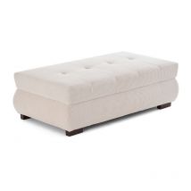 Lisa Design - Vermont - pouf d'appoint - en velours côtelé - beige