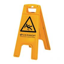 Segnale di pericolo di scivolamento, l 280xH 580mm giallo / nero Vermop