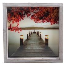 Jardindeco - Vernice esterna con led Pontoon 40 x 7 x 40 cm