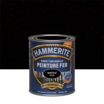 Vernice per ferro esterno Diretta su ruggine hammerite martellata nera 0,75 l hammerite