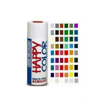 Vernice Spray Saratoga happy color Acrilica Sovravernicilbile Bomboletta 400 ml – nero opaco ral 9005