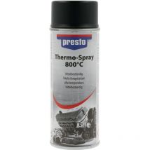 Vernice spray termica professionale 800GradC nera bomboletta spray da 400 ml PRESTO (Per 6)