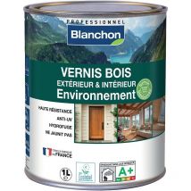 Blanchon - Vernis Bois extérieur & intérieur Environnement avec 80% d'ingrédients biosourcés incolore satiné pot de 2,5l