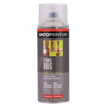 Vernis bois Sinto peinture brillant teinte incolore aérosol de 400 ml Sinto
