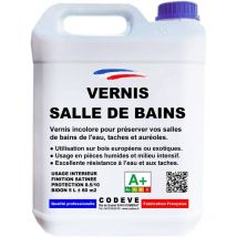 Codève Bois - Vernis Salle De Bains - 5 l - Codeve Bois - Pour La Protection De Votre Meuble De Salle De Bain Ou De Lavabo.