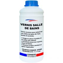 Vernis Salle De Bains - 1 l - Codeve Bois - Pour La Protection De Votre Meuble De Salle De Bain Ou De Lavabo.