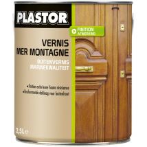 Plastor - Vernis extérieur polyuréthanne Mer et Montagne 2.5L : pour la protection des bois soumis à des expositions difficiles - Incolore satiné