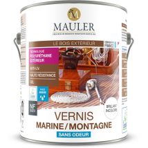 1919 By Mauler - Mauler - Vernis Montagne Marin Incolore Brillant - Vernis Bois Extérieur - 2,5L - Bois Extérieur ou Intérieur - Haute Résistance et