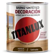 Vernis synthétique décoratif satin wengé 750ml Titanlux M11100734 - vernis alkyde haute brillance et haute dureté - séchag