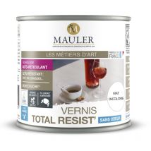 Mauler - Vernis Total Resist bois & surface peinte 0,5L - Mat incolore - Produit Anti-Rayure, Anti-Tache, pv Contact Alimentaire - mat incolore