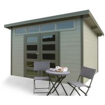 Abri jardin bois "Verona" - 7.2 m² - 3 x 2.4 x 2.33 m - 28 mm