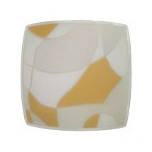 EDM - Verre carré bombé mat ambre 30x30cm ltde 3548