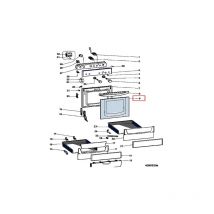 Ariston Group - verre porte four + band tableau wh pour cuisiniere ariston -...