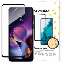 Verre trempé 9H pour tout l'écran du Motorola Moto G54 avec un cadre Full Glue noir