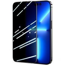 Verre trempé pour iPhone 14 Pro avec filtre Anti-Espion pour tout l'écran avec cadre transparent