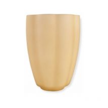 Olympia abat-jour verre ivoire 12x9cm ouverture 4cm