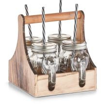 Zeller - Verres à boire avec boîte de transport pratique