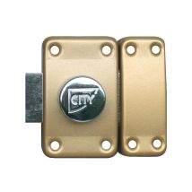 Iseo City - Verrou À Bouton De Sûreté Sur N° Kcf 005502 - Huisserie Bois City 25 - Cylindre Longueur 40 Mm