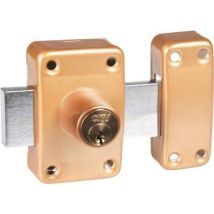 Iseo City – Verrou à cylindre 2 entrées – Largeur coffre 56 mm – Hauteur coffre 90 mm – Bronze or